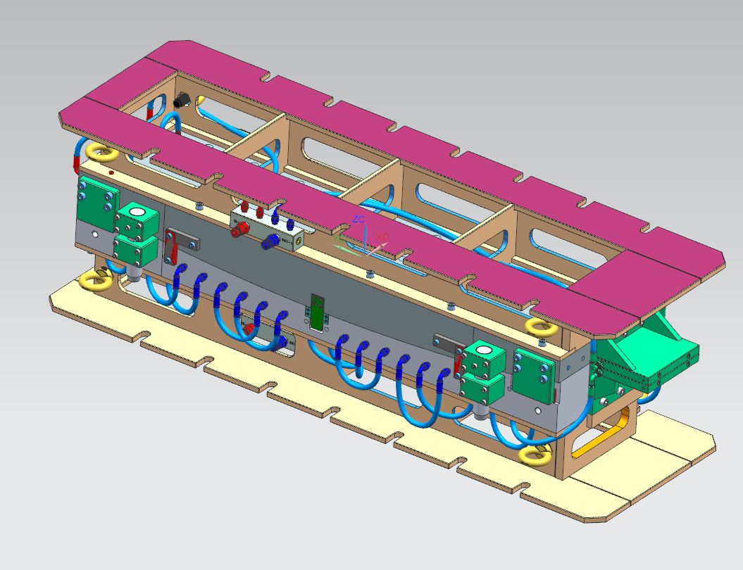 Mold structure with cooling circuits designed in NX